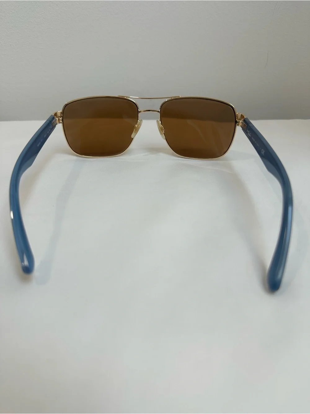 Ray-Ban Gold Frame Aviators with Gradient brown prescription Lens Sunglasses